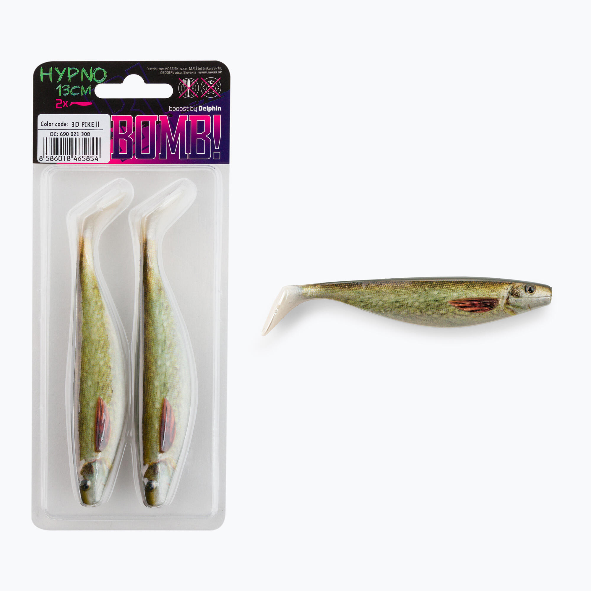 Cebo de goma Delphin Hypno 3D lucio II 2/2