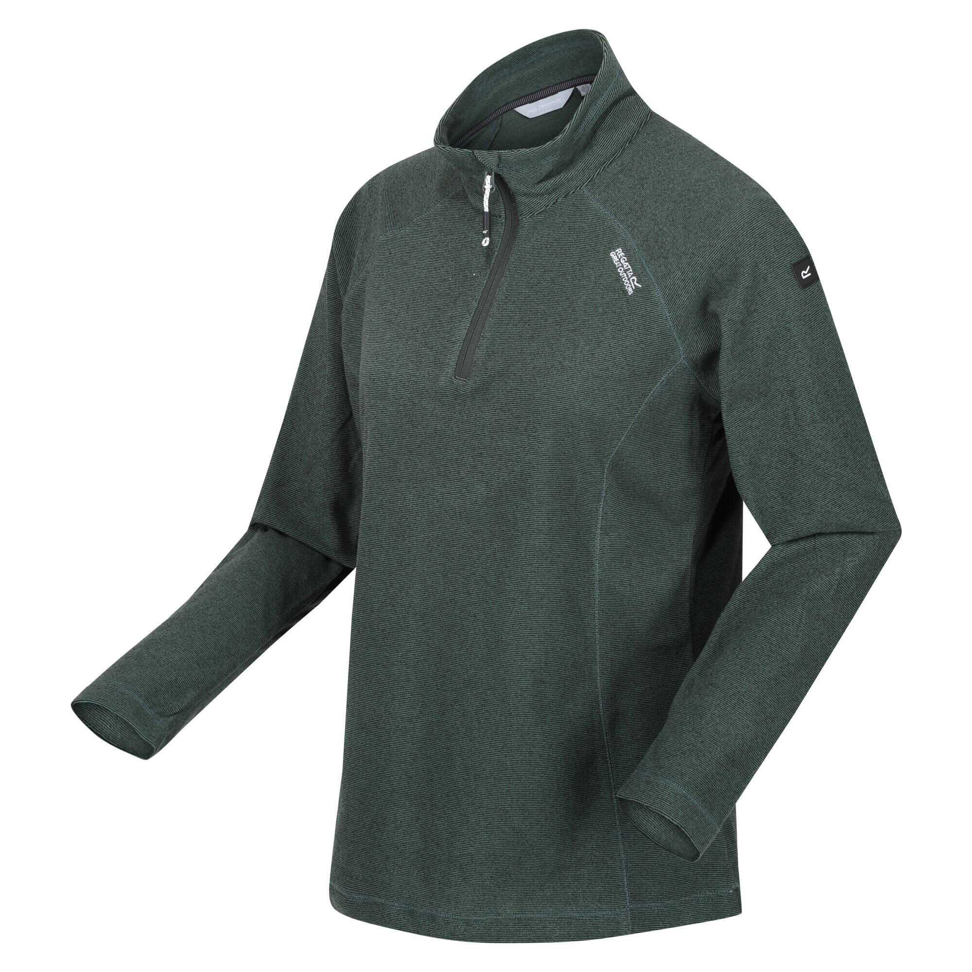 Great Outdoors Womens/Ladies Montes Half Zip Fleece Top (Darkest Spruce) 3/4