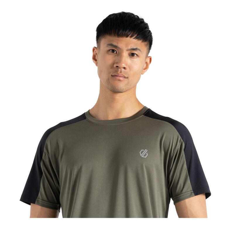 Tshirt DISCERNIBLE Homme (Vert lichen / Noir)