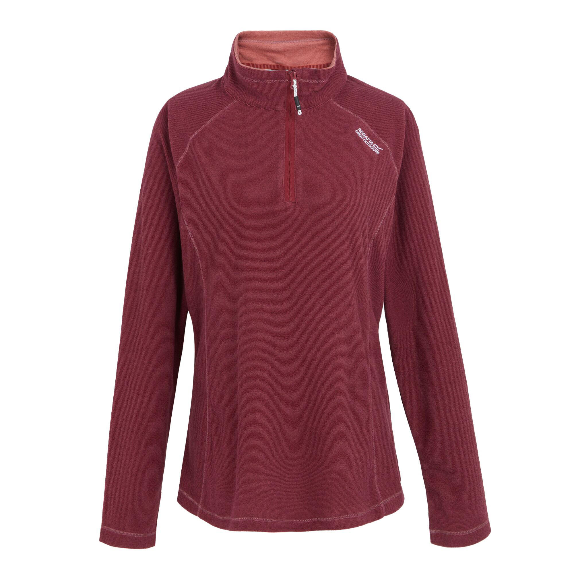 REGATTA Great Outdoors Womens/Ladies Montes Half Zip Fleece Top (Rumba Red)