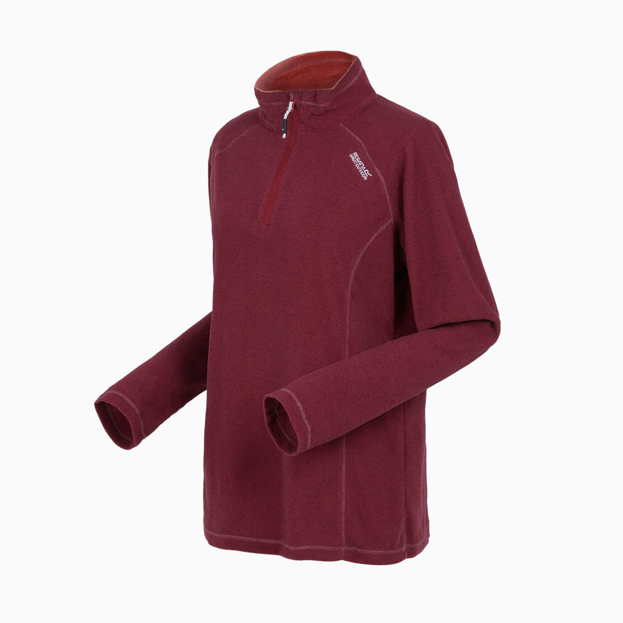 Great Outdoors Womens/Ladies Montes Half Zip Fleece Top (Rumba Red) 3/4