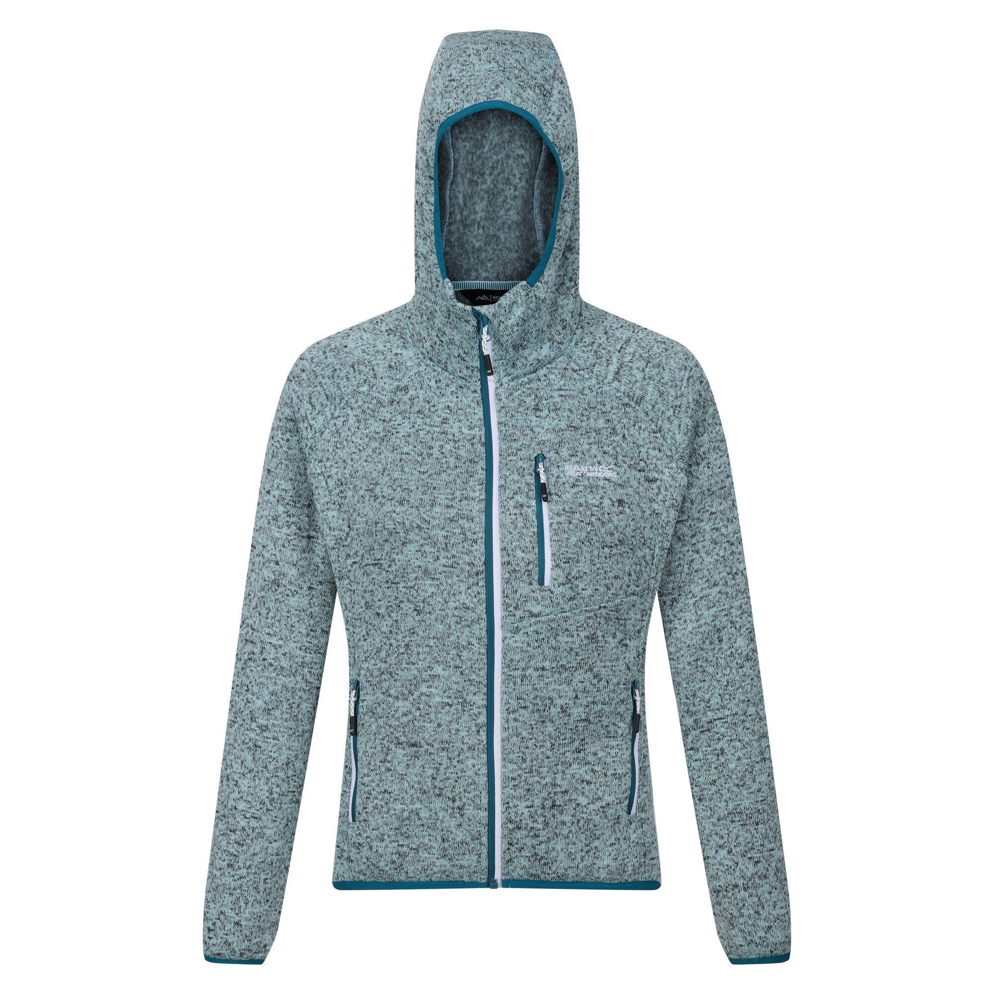 Womens/Ladies Newhill Marl Hooded Fleece Jacket (Sea Haze) 1/5