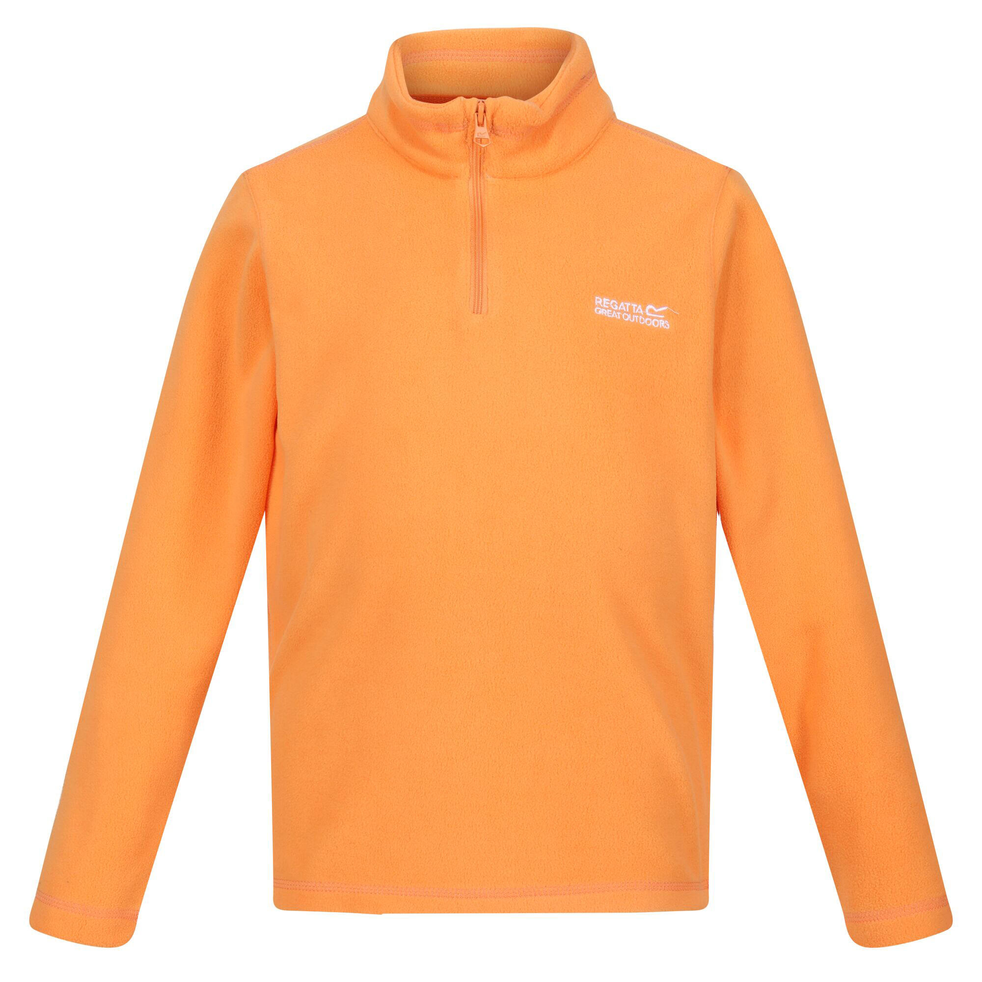 REGATTA Great Outdoors Childrens/Kids Hot Shot II Half Zip Fleece Top (Apricot Crush)