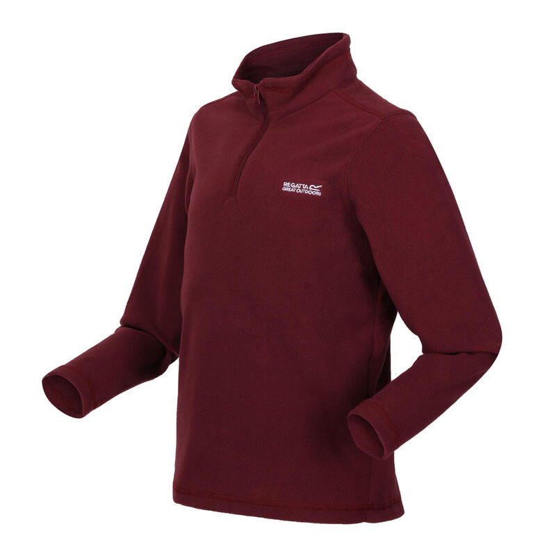 Geweldige Outdoors Kinder Hot Shot II Half Zip Fleece Hoodie (Bourgondië)