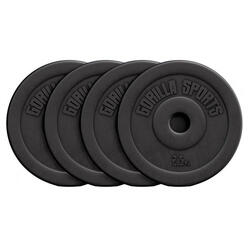 Halterschijven Set - Bundel - 4 x 2,5 kg - Kunststof - 30 mm