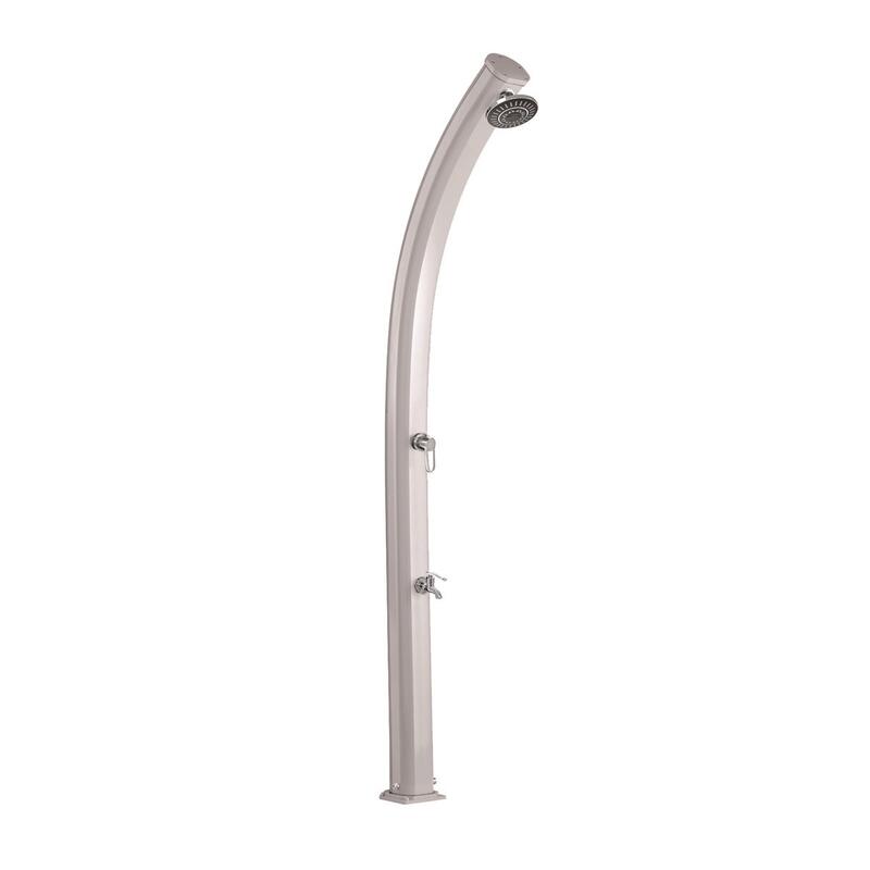 Douche buiten Zon Jolly 33L met Voetenspoel - Aluminium - 233 cm