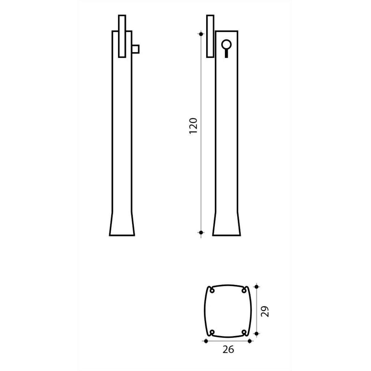 Douche d'extérieur Solaire Happy Go 23L avec Rince pieds - PEHD - 120 cm 3/4