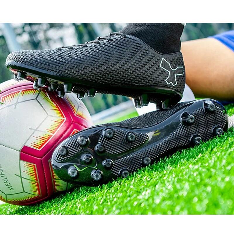 Ghete de fotbal FG MBrands cu glezniera 6.9 iarba/sintetic crampoane 38