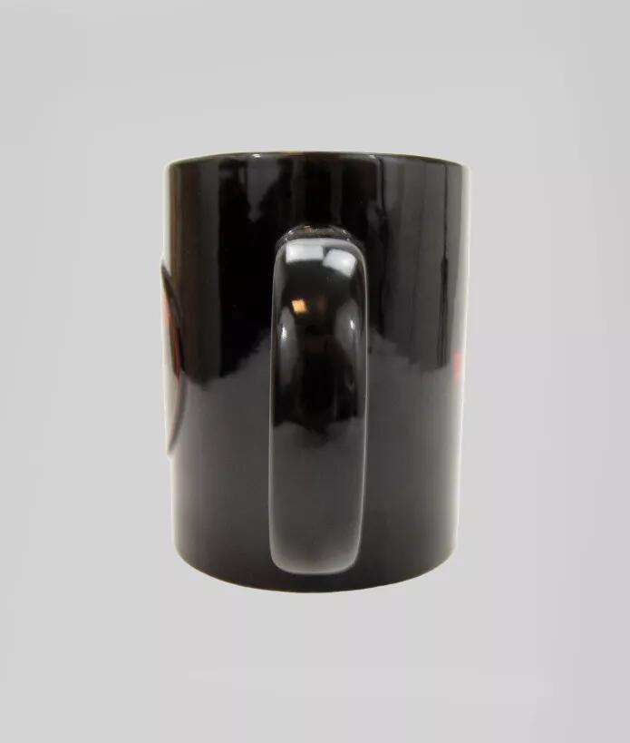 Taza negra Stade Toulousain con logotipo 3D rojo 3/3