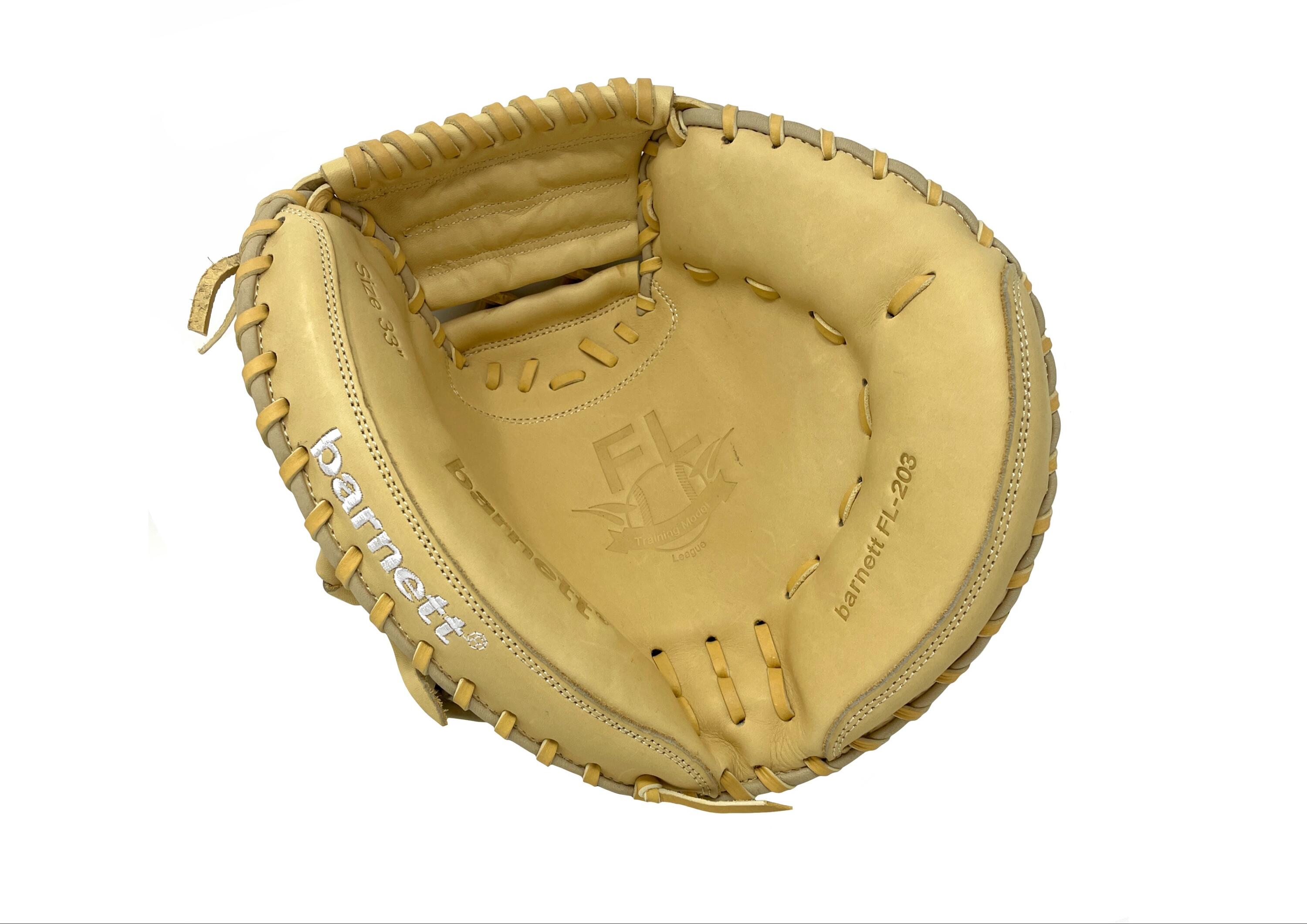 Guante de softball FL-203 de alta calidad, beige, diestro 2/6