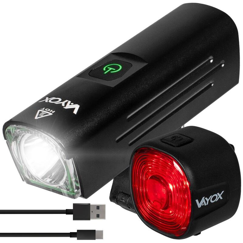 Jeu de feux de vélo VAYOX VA0046 + VA0156 feux LED avant et arrière