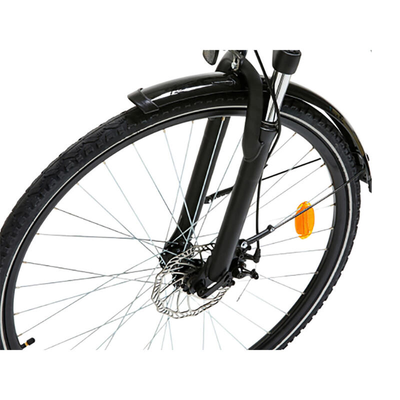 Urban E600, elektrische damesfiets midmotor 13Ah 7sp 28 inch grijs