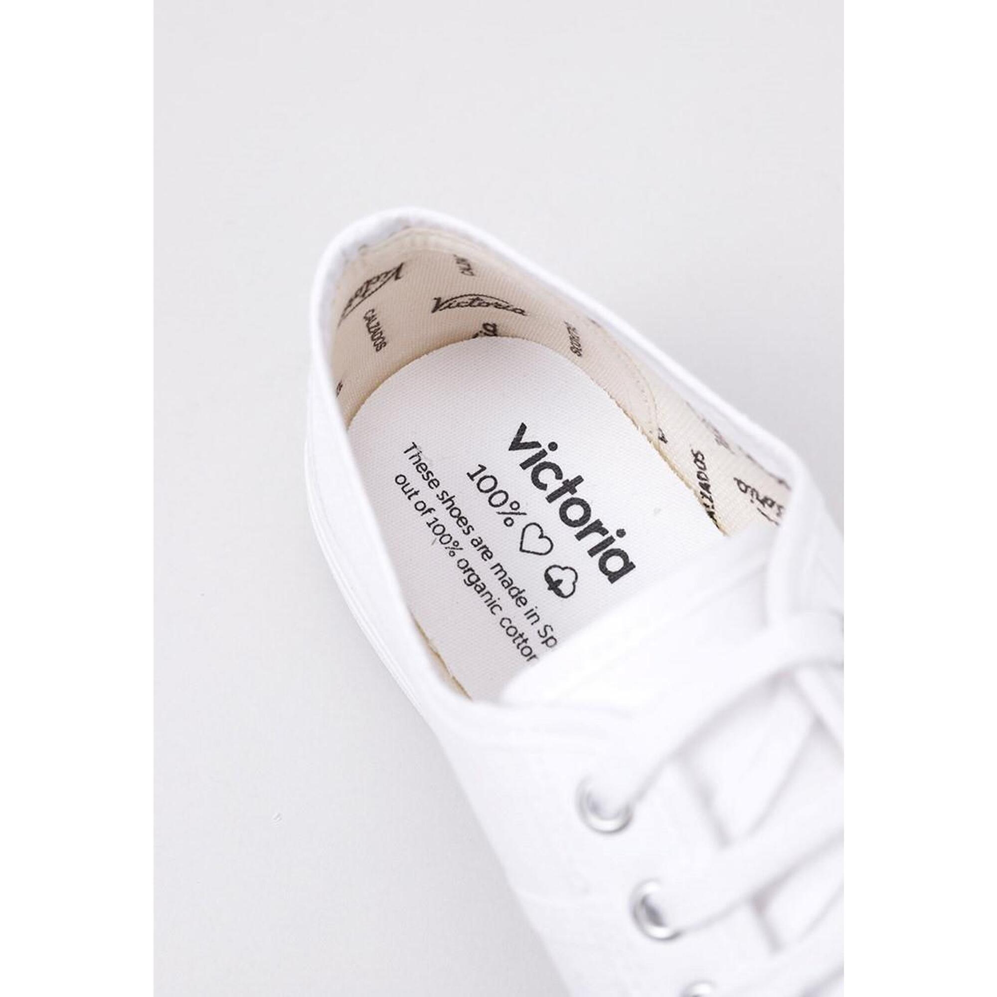 ▷ Zapatillas VICTORIA Plataforma Lona Blancas Chica Mujer