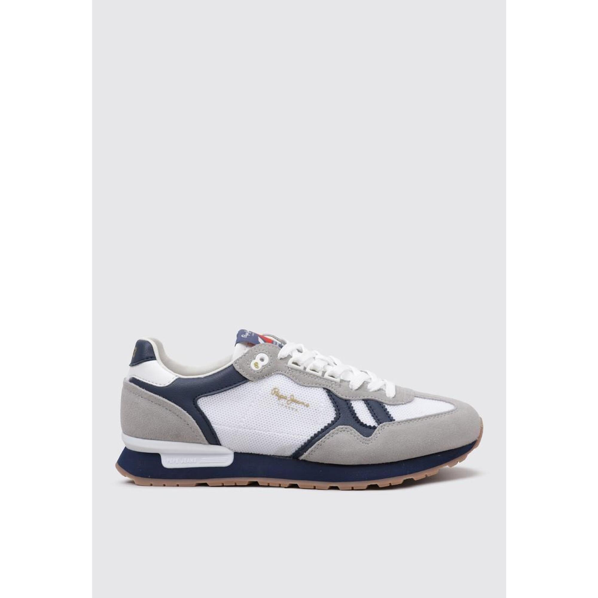 Pepe Jeans - Chaussure De Randonnée Baskets Homme Pepe Jeans Brit Retro M Gri - Baskets - Bleu|gris - 44 - Decathlon