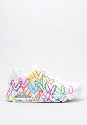 Skechers Uno Diffondere L'amore. Scarpe da ginnastica Donna. Bianco. 39 EU