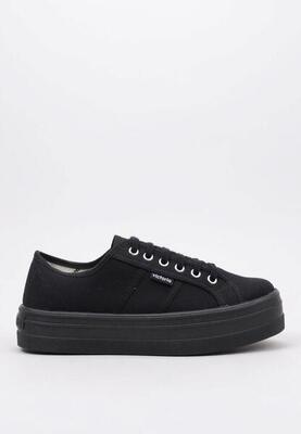 Zapatillas Deportivas Mujer Victoria BARCELONA PLATAFORMA LONA MONOCROMO Negro