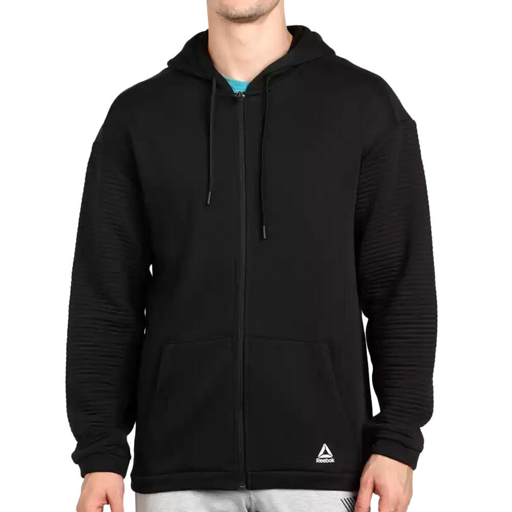 Reebok - Sweat Zippé Noir Homme Reebok Workout - Sweat-shirt - Noir - 36 Xs - Decathlon