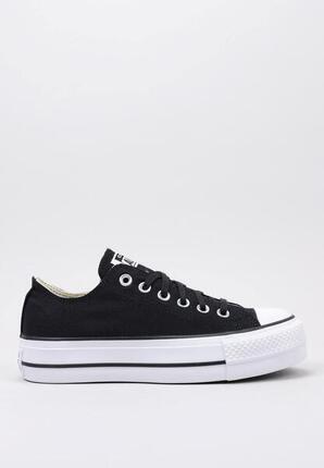 Deportivas con plataforma para Converse Chuck Taylor All, Negro, Mujer