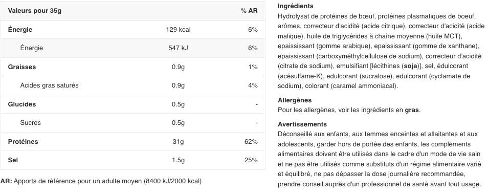 Protéine de boeuf - Gold Beef Pro-Tein - Biscuits et Crème 2/3