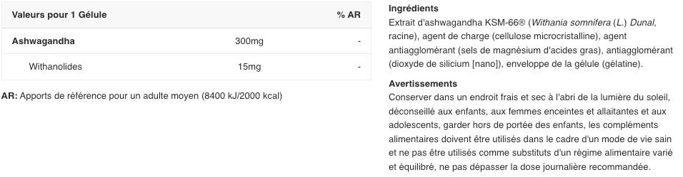 Ashwagandha - Ashwagandha 600 Sport (60 Kapseln) 2/3