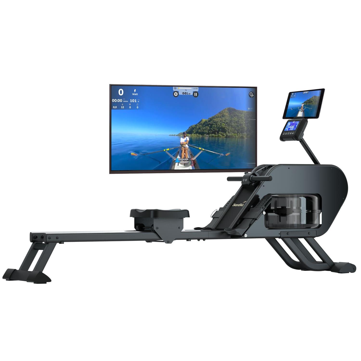 Skandika - Rameur Nemo Iii Hybrid - Résistance Eau & Magnétique - Connecté - Max. 130 Kg - Rameur - Noir - Taille Unique - Decathlon