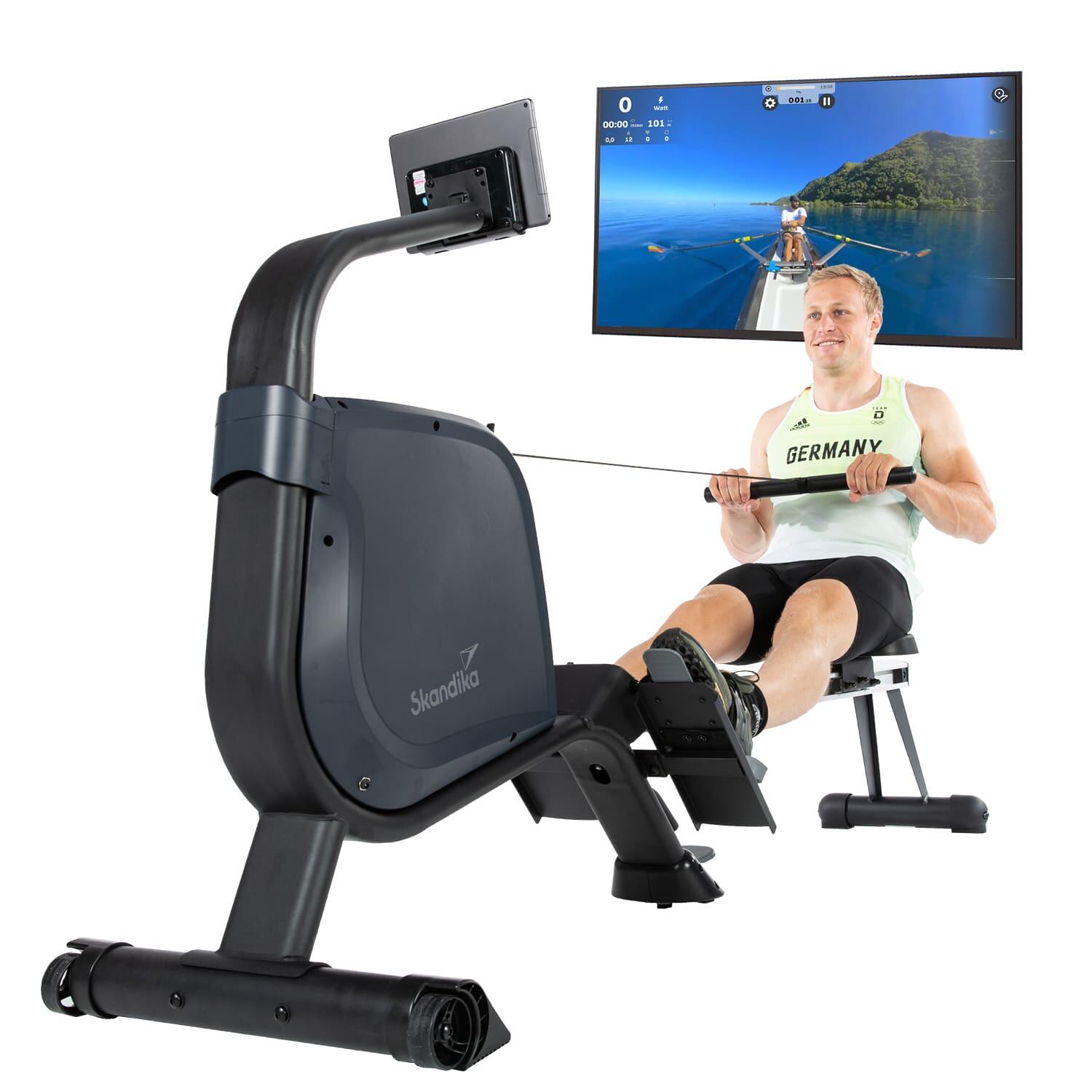 Rameur Njord - 16 Niveaux de résistance - Pliable - 19 programmes - connecté 1/8