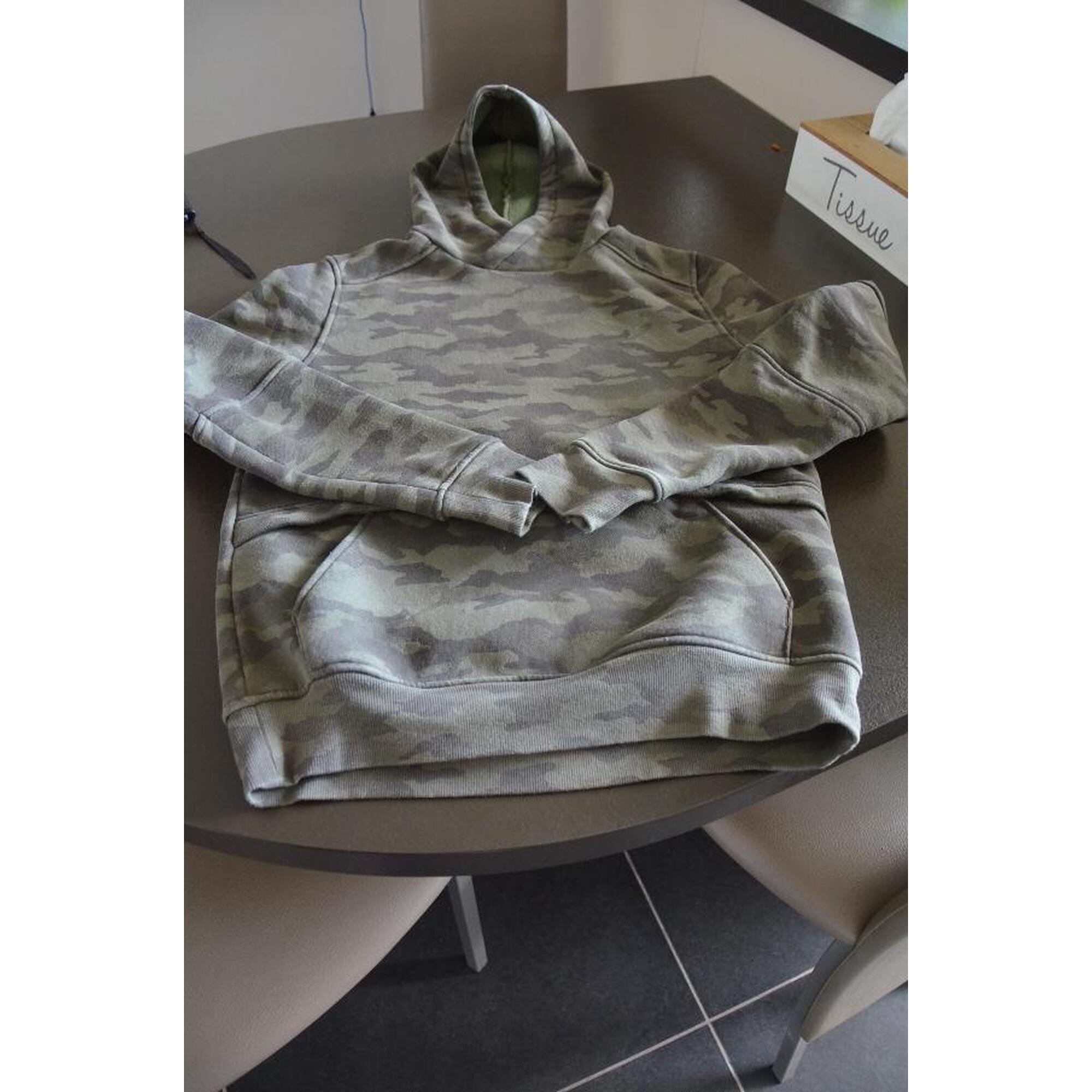 C2C - Sweat à capuche vert imprimé armée