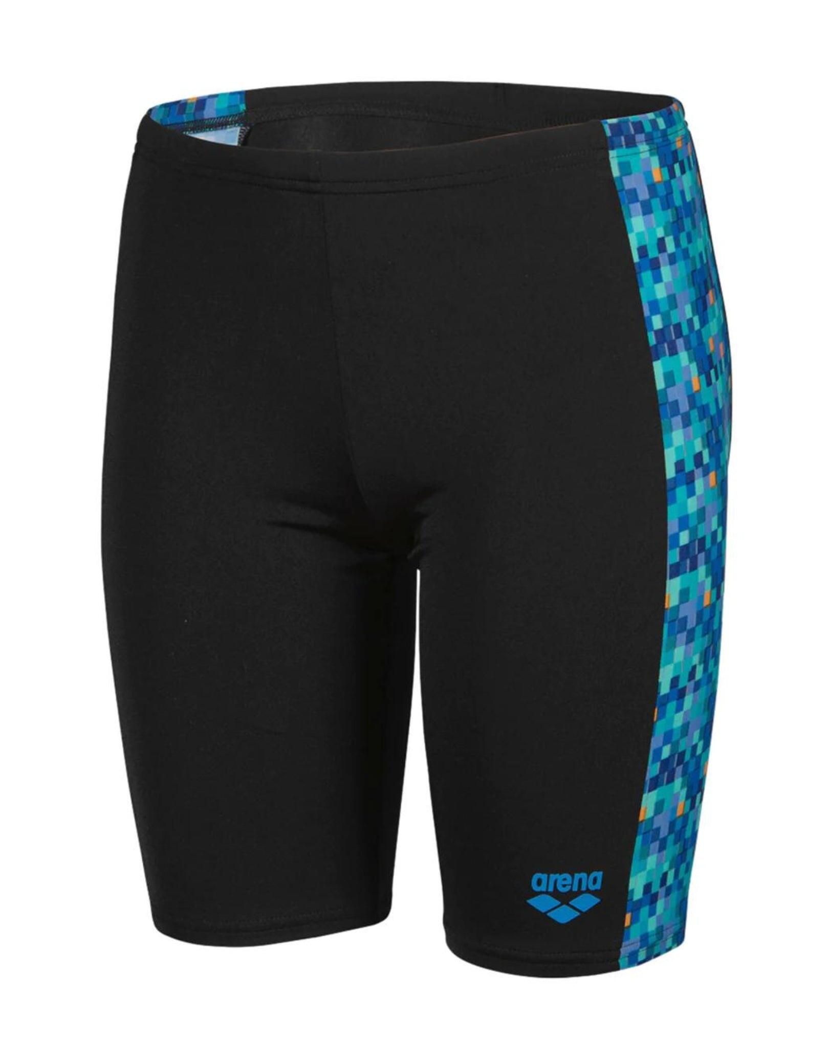 Arena Boys Pooltiles Swim Jammer - Black/Blue Multi 1/5