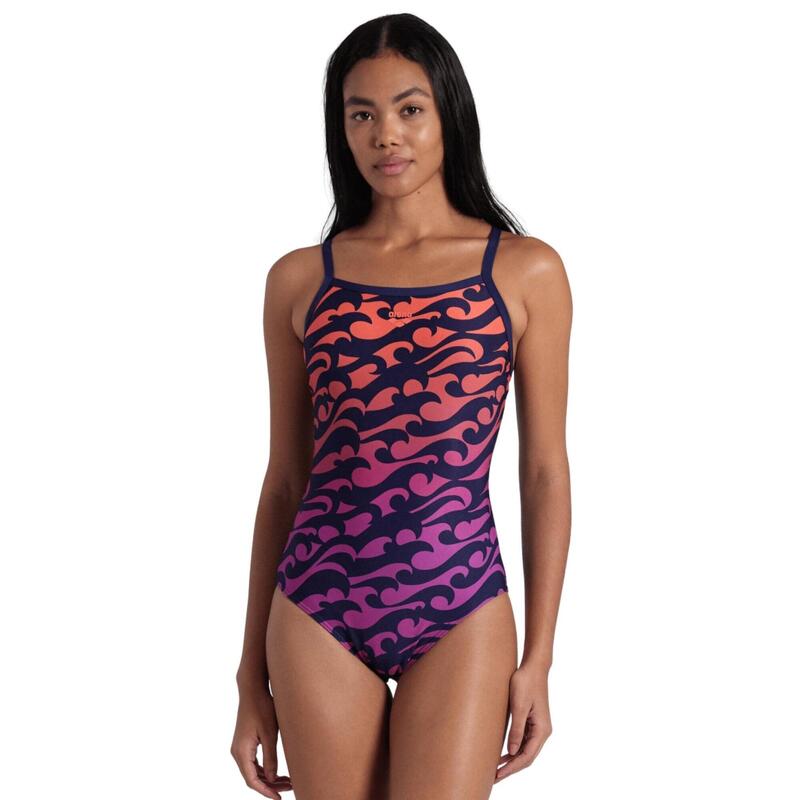 Arena W Surfs Up Swimsuit Lightdrop Back navy-navy Multi