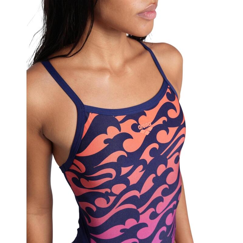 Arena W Surfs Up Swimsuit Lightdrop Back navy-navy Multi