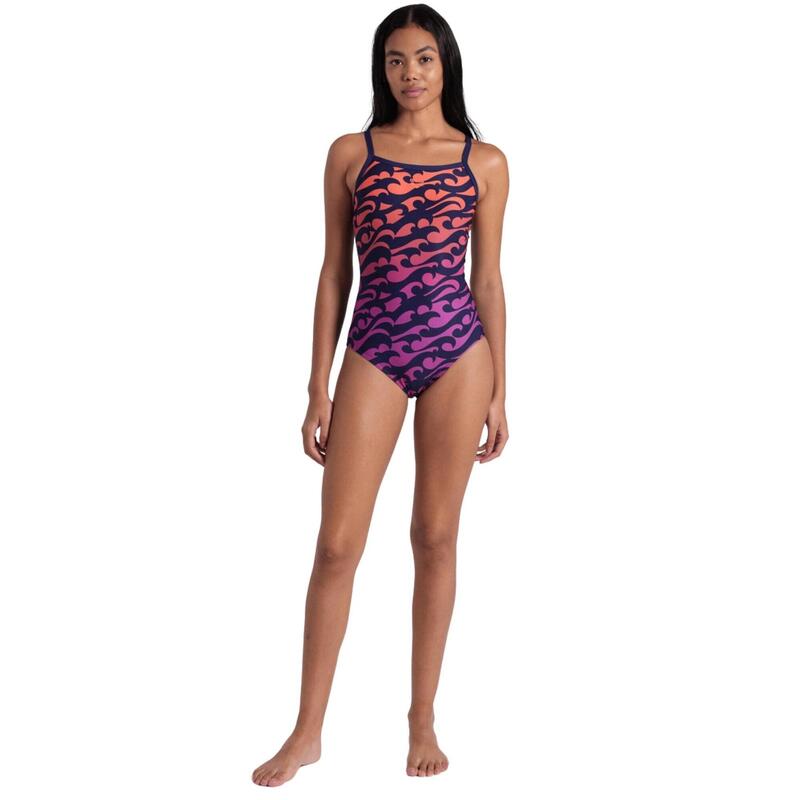 Arena W Surfs Up Swimsuit Lightdrop Back navy-navy Multi