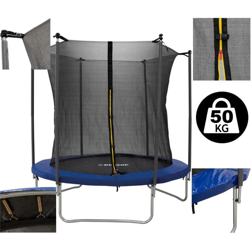 Trampolina ogrodowa Dunlop Fi 224cm z siatką wewnętrzną