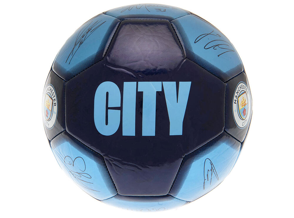 Piłka Manchester City z podpisami - licencjonowana 3/3