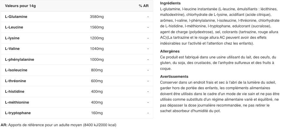 BioTechUSA EAA Zero 350 gr - Aminoácidos Esenciales 2/6