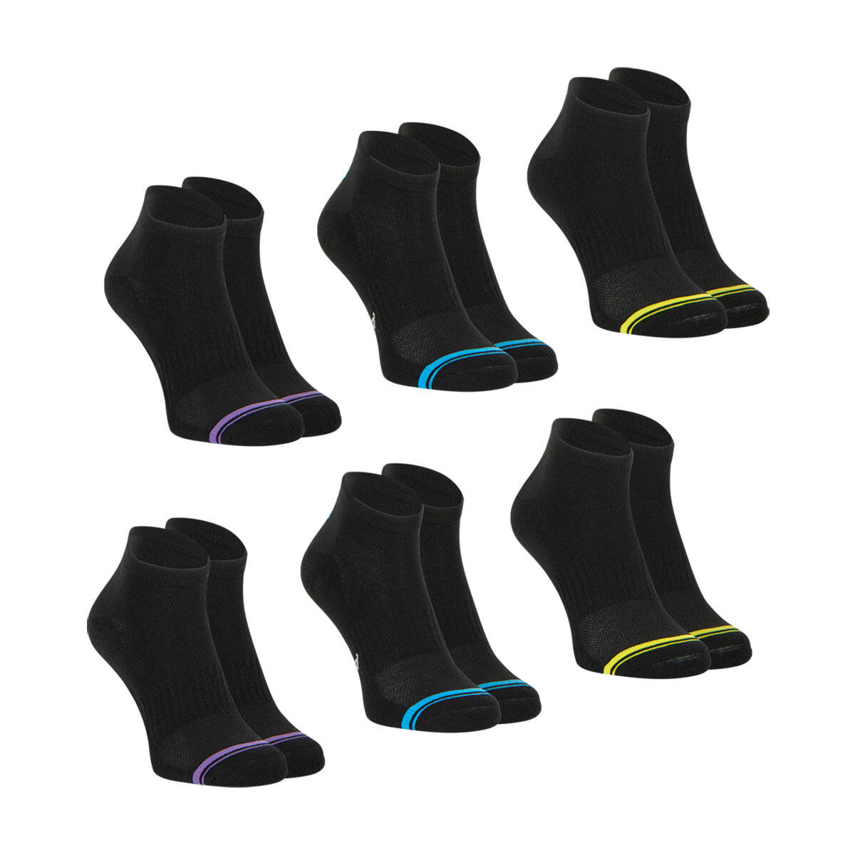 Lot de 6 paires de socquettes homme Training Dry 2/4