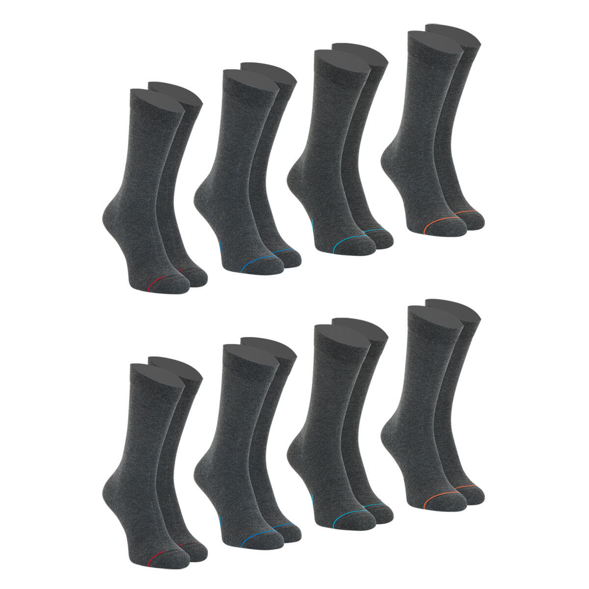 Lot de 8 paires de chaussettes mi-hautes homme Eco Pack 2/4