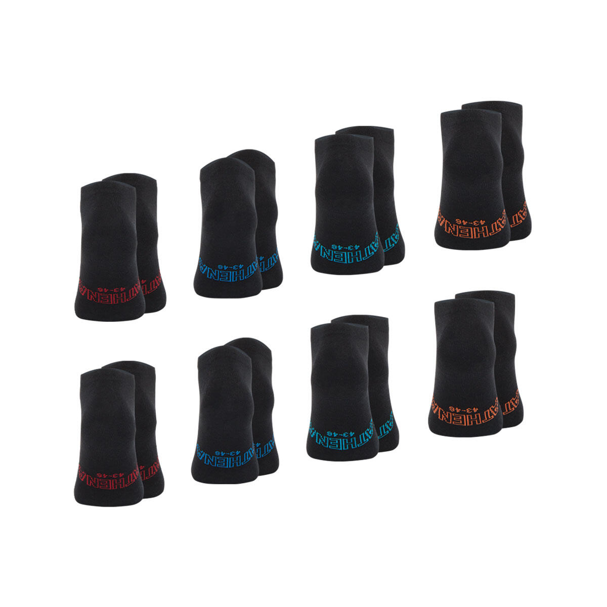 Lot de 8 paires de socquettes low cut Ecopack 3/4