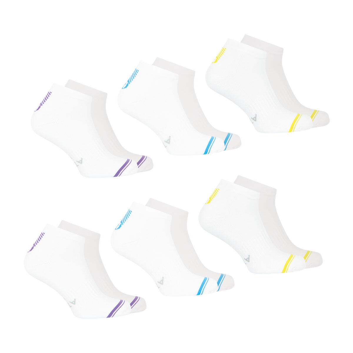 Athena - Lot De 6 Paires De Socquettes Homme Training Dry - Chaussettes - Blanc - 43/46 - Decathlon