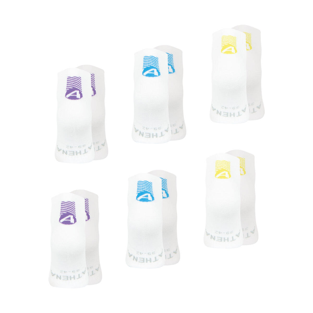 Lot de 6 paires de socquettes homme Training Dry 3/4