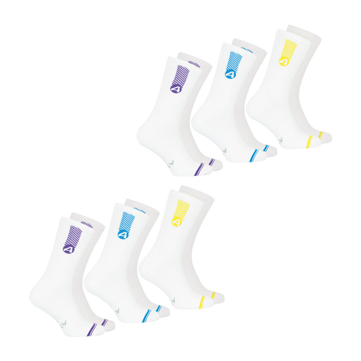 Lot de 6 paires de chaussettes mi-hautes homme Training Dry 1/4