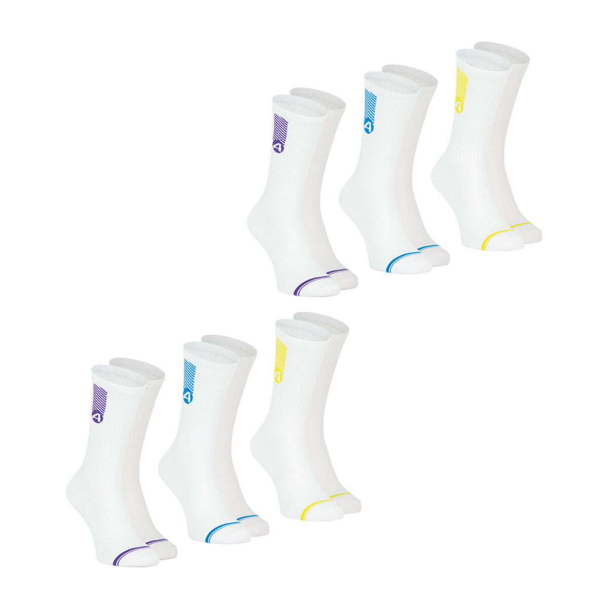 Lot de 6 paires de chaussettes mi-hautes homme Training Dry 2/4