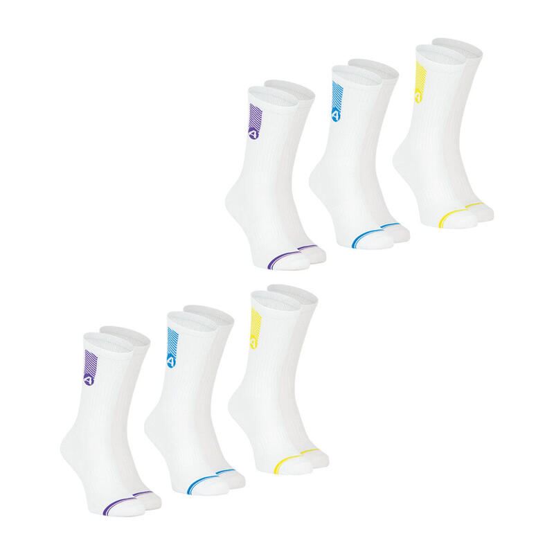 Lot de 6 paires de chaussettes mi-hautes homme Training Dry