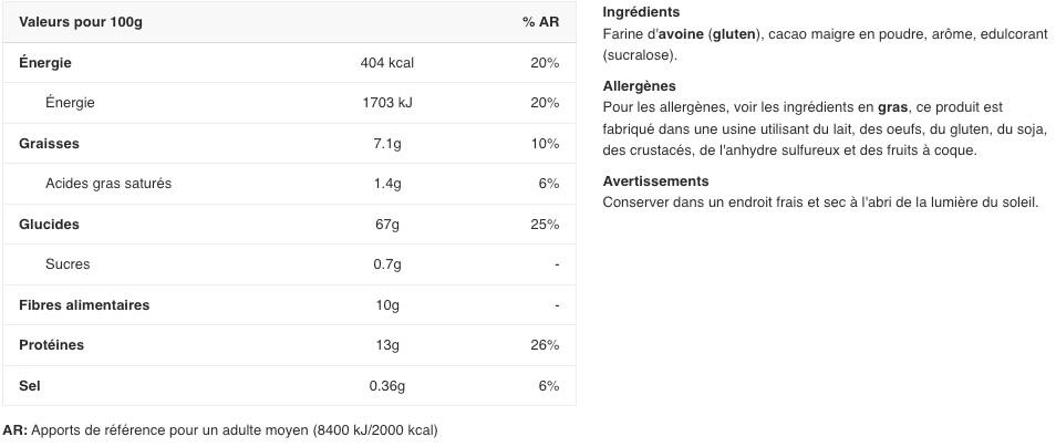 Havervlokken - Instant Haver (1kg) - Chocolade 2/4