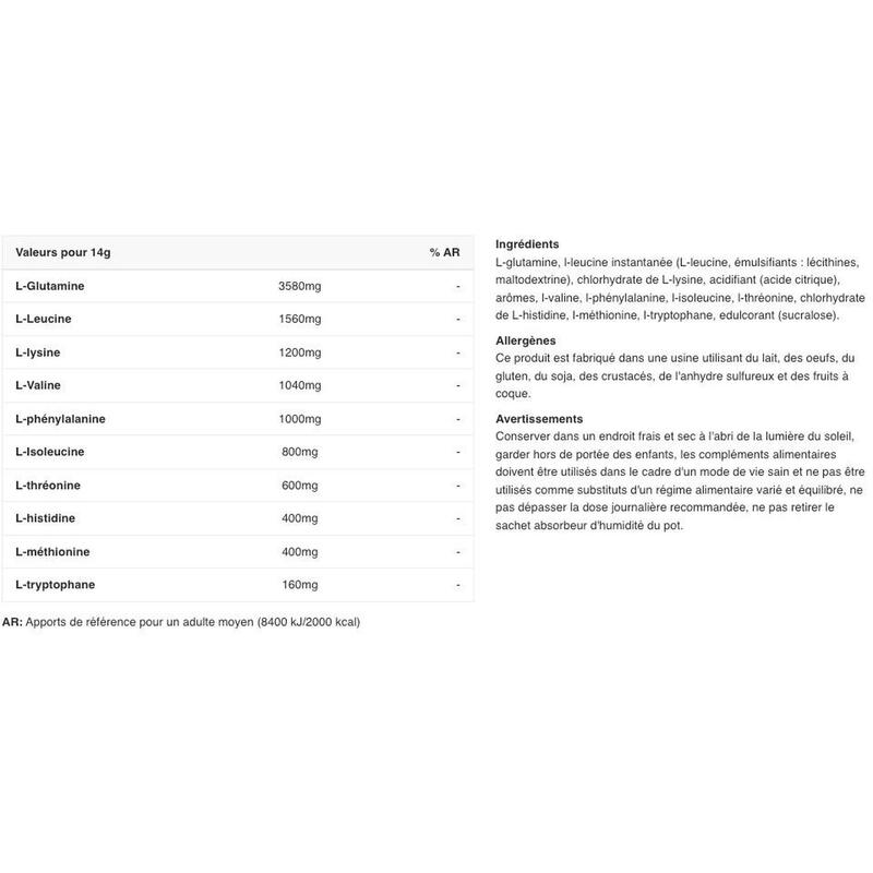 Aminoacidos Eaa Zero 350 Gr Limón - Biotech USA