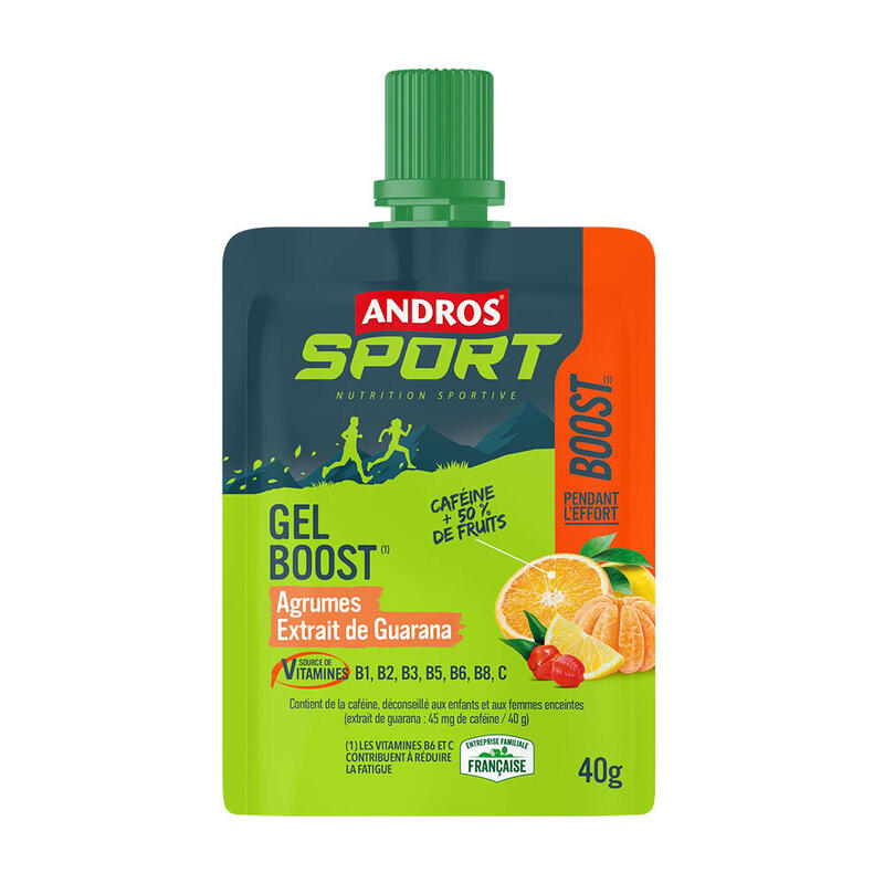 GEL BOOST ANDROS COUP DE FOUET AGRUMES ET EXTRAIT DE GUARANA