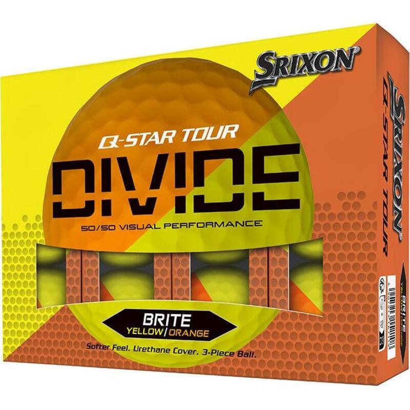 Caixa de 12 bolas de golfe Srixon Q-Star Tour DIVIDE New