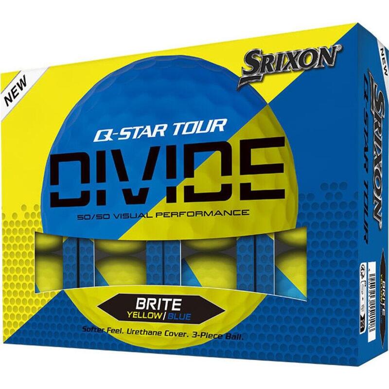 Confezione di 12 palline da golf Srixon Q-Star Tour DIVIDE New