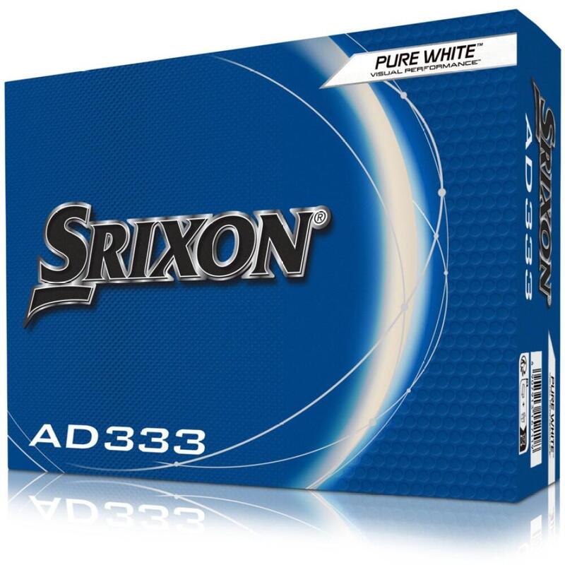 Doos met 12 Srixon AD333-golfballen Kleur: wit New