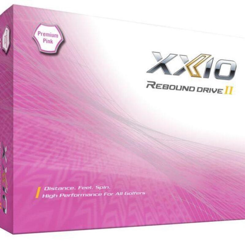 Doos met 12 Xxio Rebound Drive II Pink-golfballen