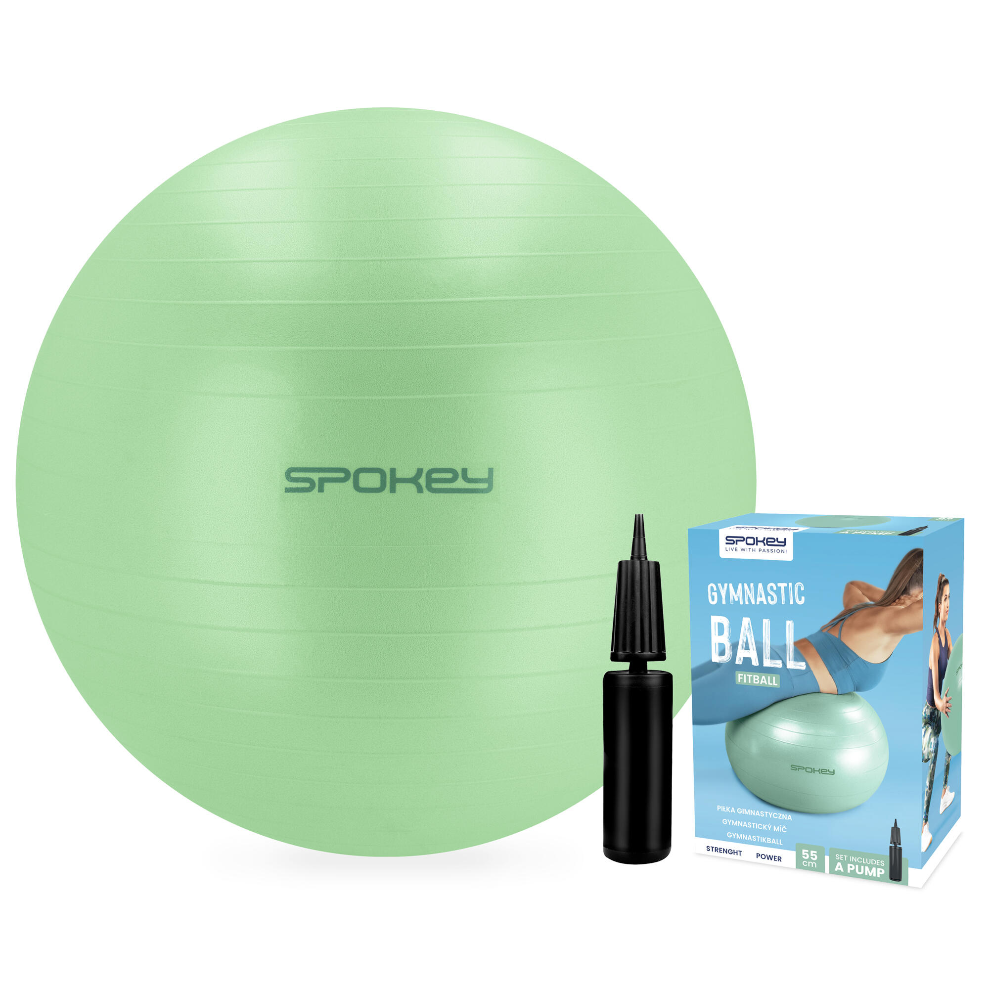 Piłka gimnastyczna z pompką Spokey Fitball 4/7